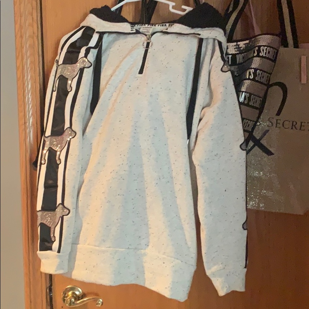 Pink Victoria secret bling hoodie